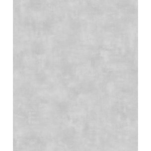 Papier peint uni effet toile lin gris clair