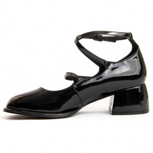 Zapato De Tacón - Negro - Altura: 4 Cm