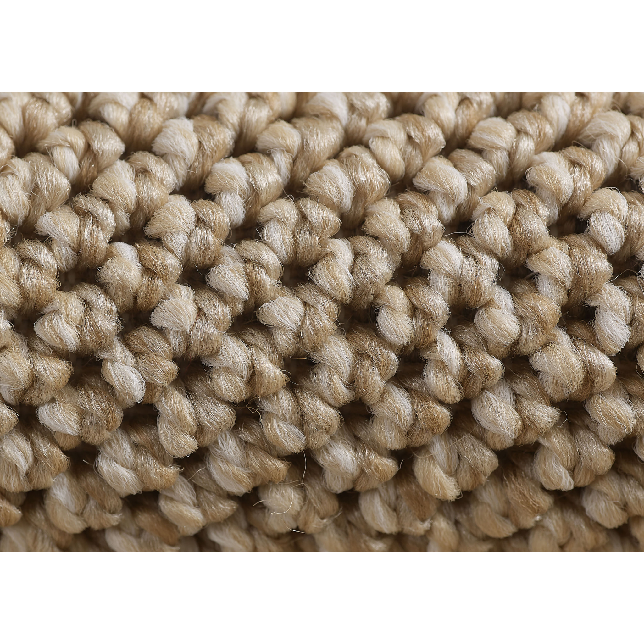 MORELIA - Tapis rond moderne aspect laine bouclée Beige