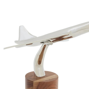 Avion déco Johan H.25cm argent