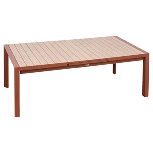 Table de jardin 10 places Evasion extensible miel/acajou