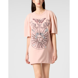 PHILIPP PLEIN Open Back T-Shirt Dress Butterfly Tattoo