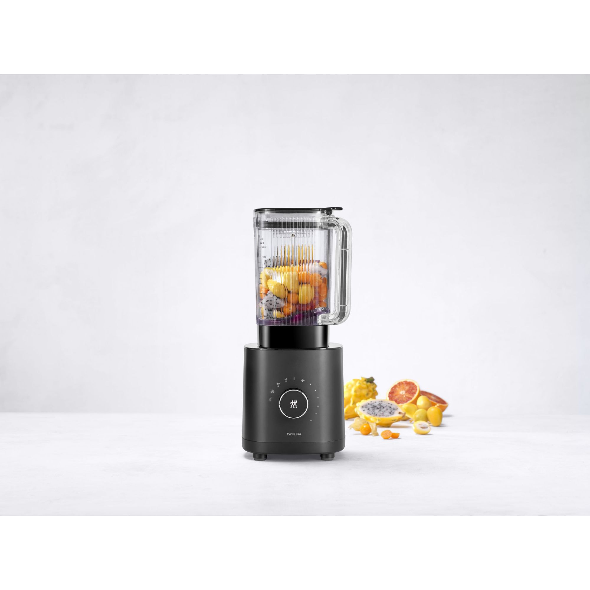 ZWILLING Blender Universel, 5 Programmes, 1,4 Litres, 1200W, 220-240V, Moteur DC, Prise UE, Noir, série Enfinigy