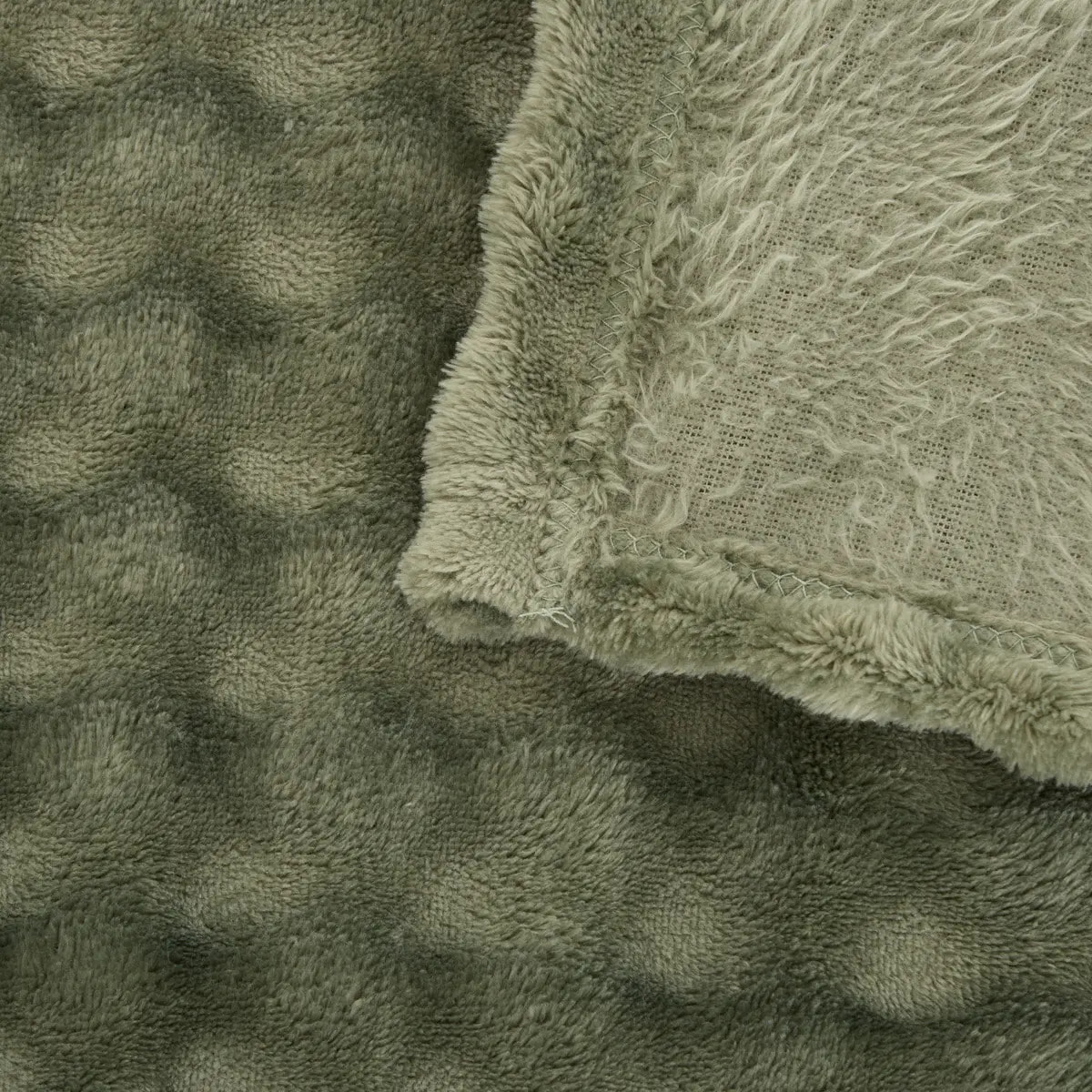 Plaid Zephy 125x150cm effet fausse fourrure vert