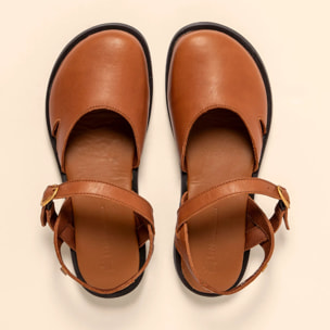 Sandalias N5874 SOFT NAPPA CUERO/ ARENISCA color Cuero