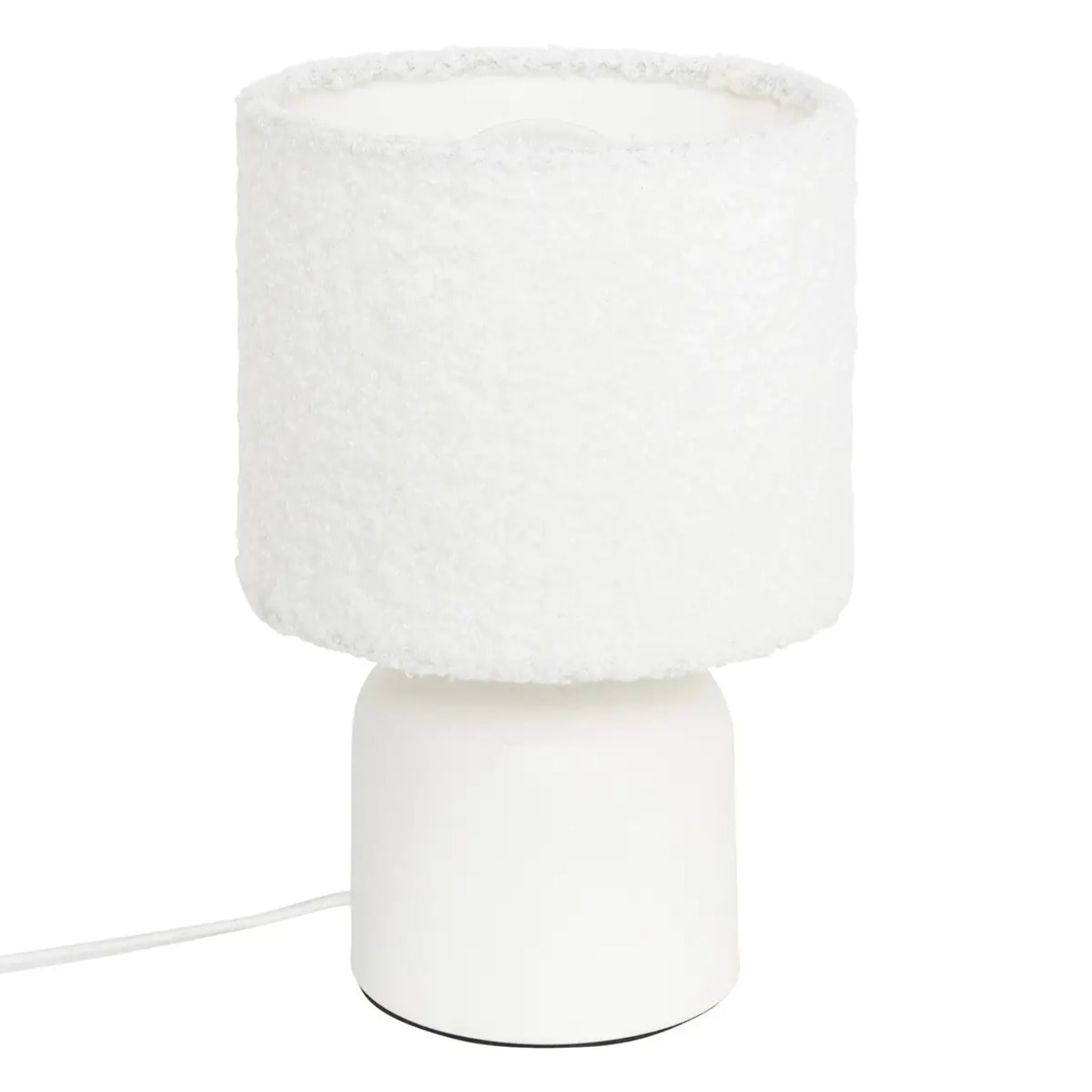 Lampe à poser Bona bouclette blanc H22cm