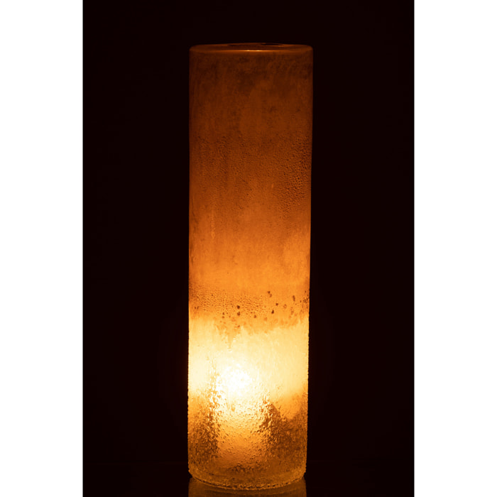 J-Line vase Cylindre - verre - beige - large - 41 cm de hauteur
