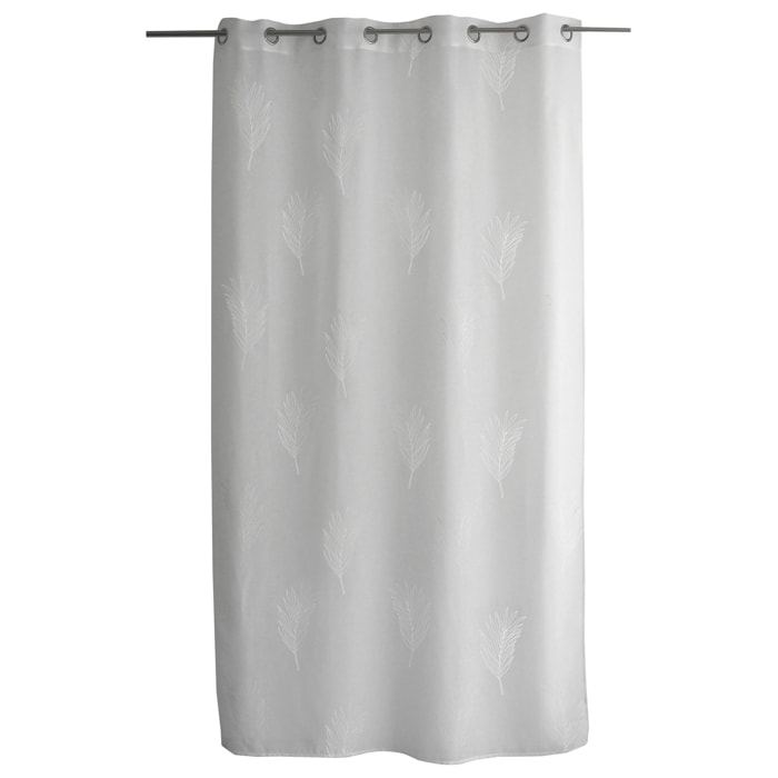 Voilage à oeillets feuille de palmier - Blanc