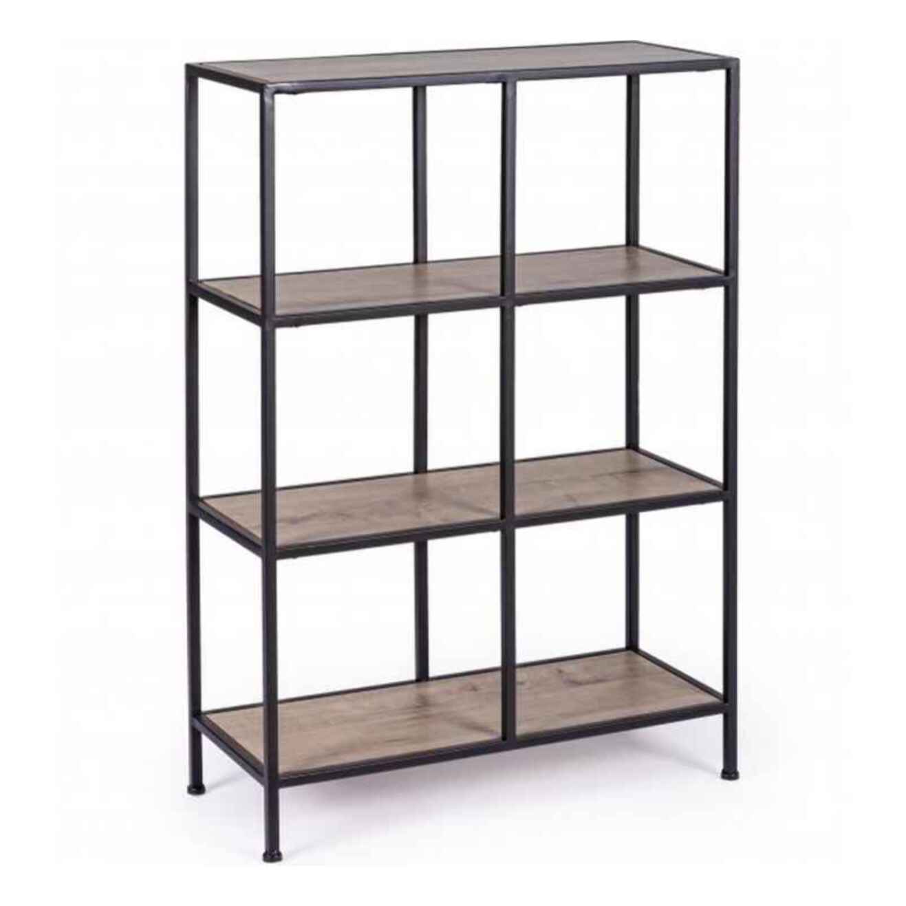 LIBRERIA SHAPE in Acciaio e MDF 60x25x90 cm