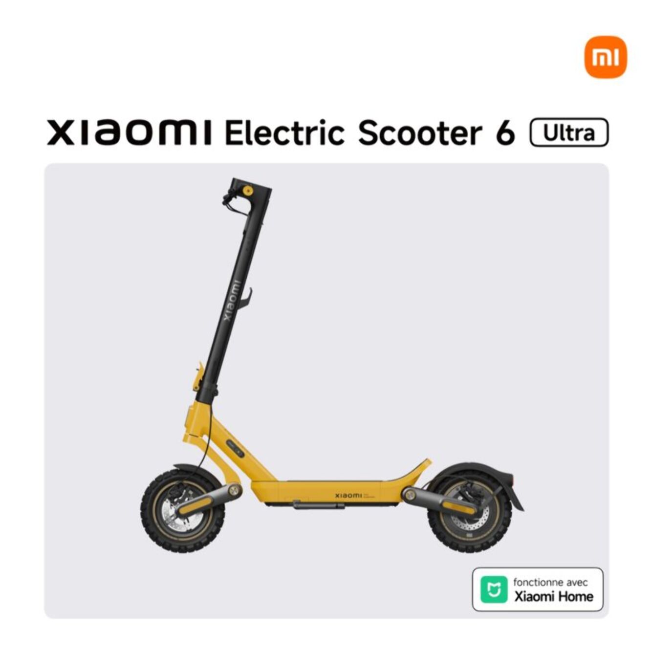 Trottinette électrique XIAOMI Electric Scooter 6 Ultra Jaune