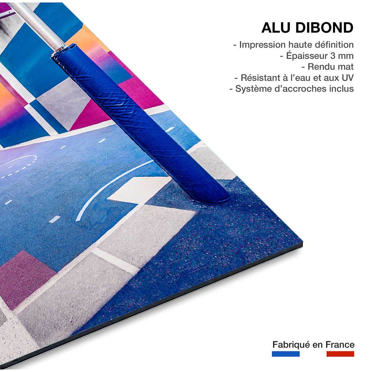 Tableau urbain city park bleu Tableau alu Dibond