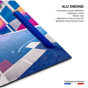 Tableau urbain city park bleu Tableau alu Dibond