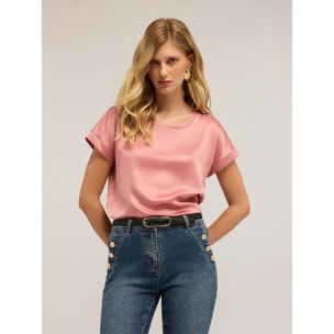 Motivi - Camiseta bimatérica - Rosa