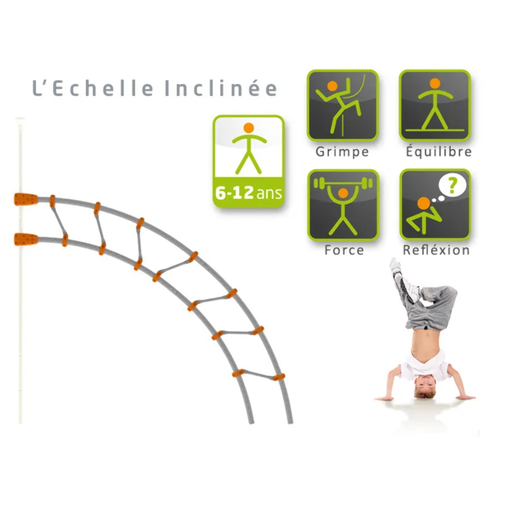 Echelle inclinée pour structure de jeux EVO