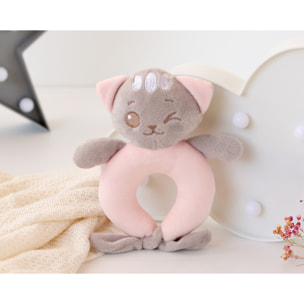 SONAJERO PELUCHE GATITO ROSA