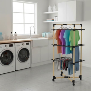 Séchoir à linge tour WILLIS 30M bois 3 niveaux