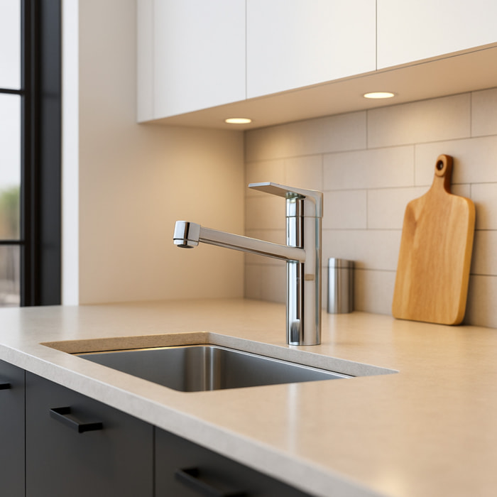 Kheops Mitigeur de cuisine 47x260x222 mm, 9 l/min  (3 bar), chrome brillant (D2630AA)