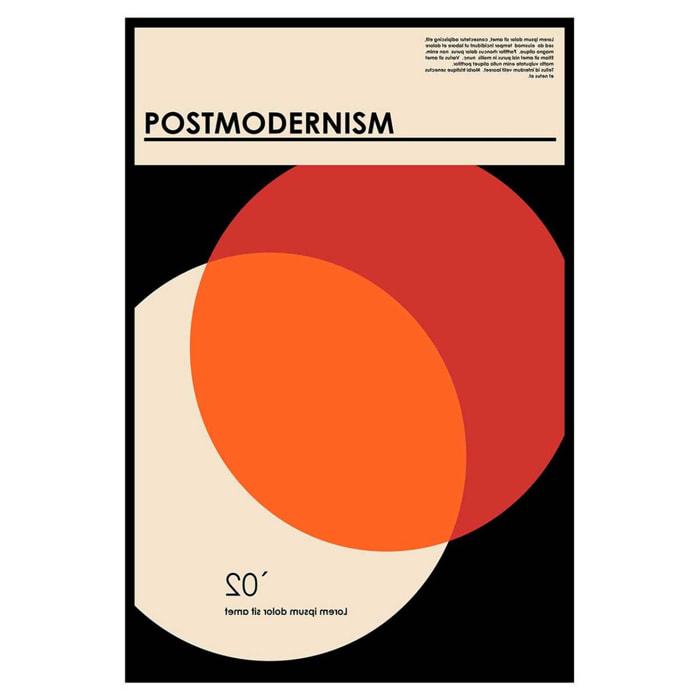 Affiche encadrée géométrique cercles modernes colorés Affiche + cadre en métal - Noir