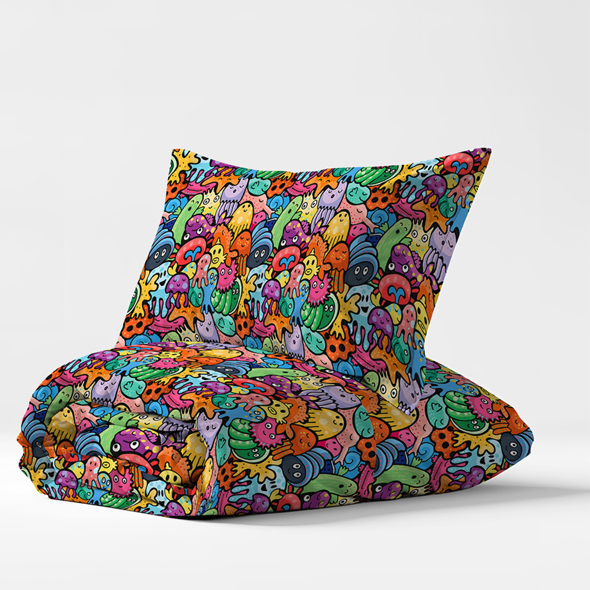 Parure copripiumino monster 100% cotone