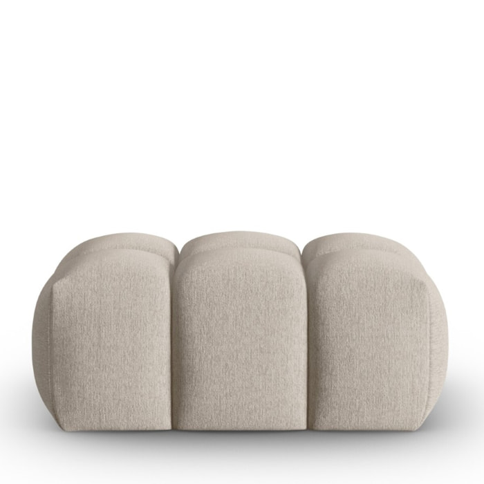 Pouf "Lorella" en tissu structurel le sable