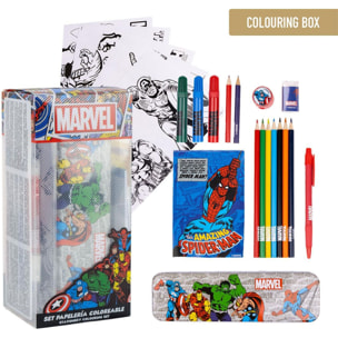 Set Papelería Coloreable Marvel