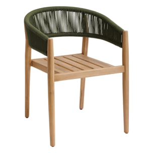 Lot de 2 fauteuils de jardin Tevio Vert olive
