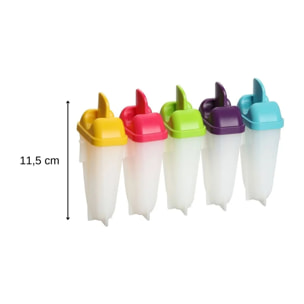 Lot de 2 moules à glaces 11,5/11,5 cm en plastique Fackelmann Colors Edition