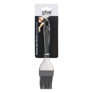 Pinceau en siliconne transparent et gris
