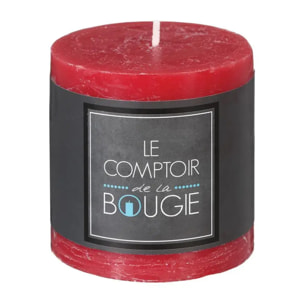 Bougie rustique - rouge - 220g