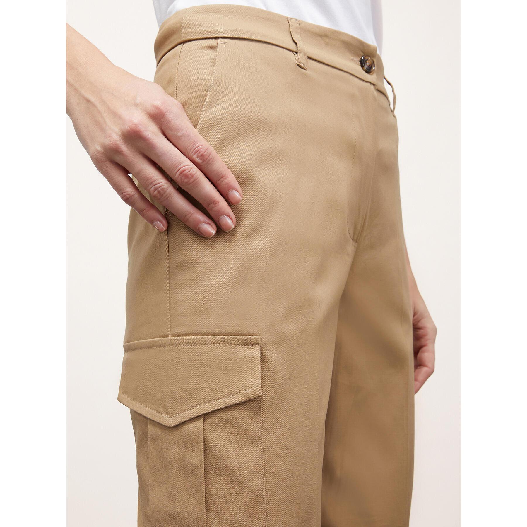 Motivi - Pantaloni cargo con piega stirata - Beige