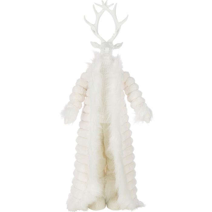 J-Line figurine Cerf Manteau - polyrésine - blanc - large