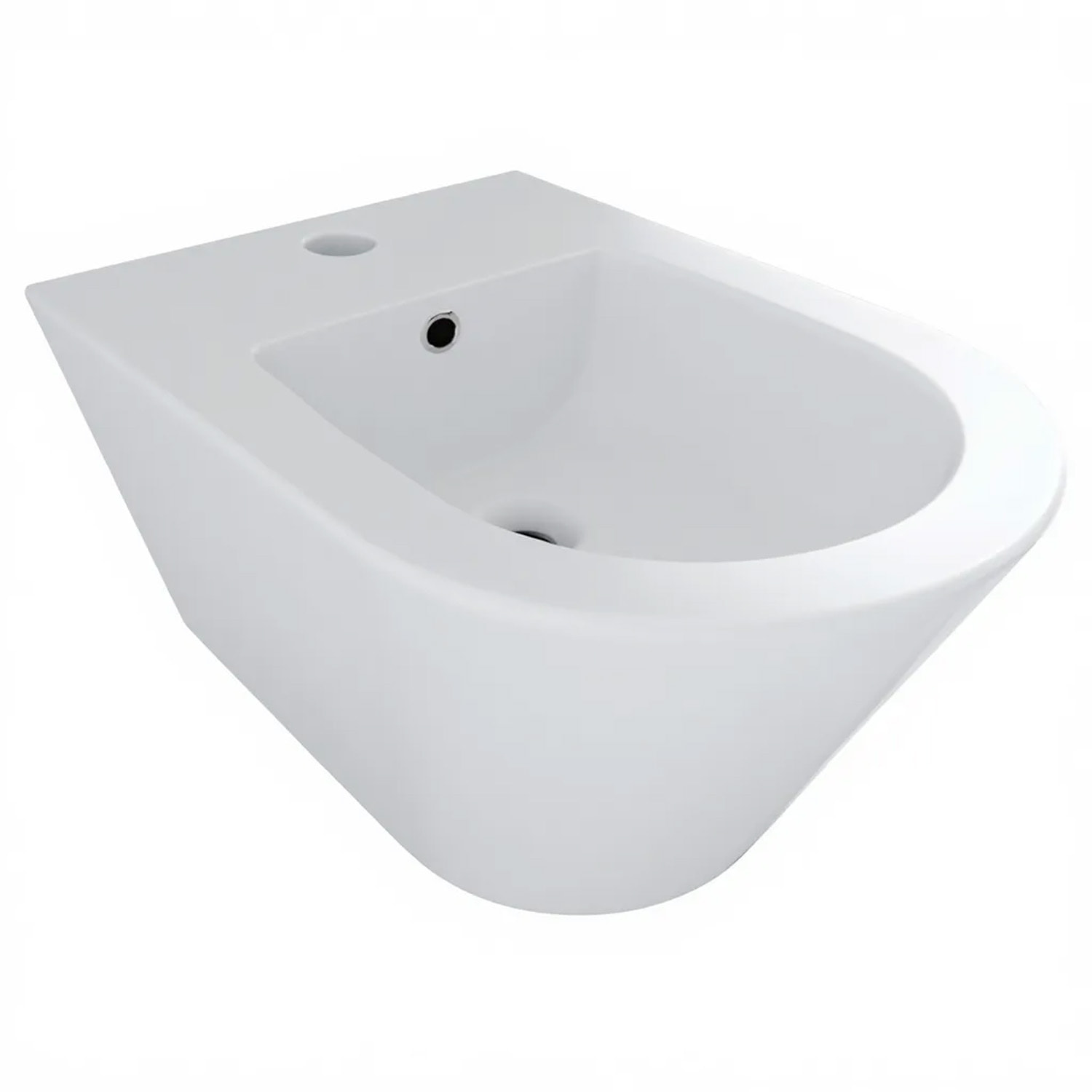 Coppia Sanitari Sospesi Vaso WC Rimless Con Tornado Flush E Bidet Sospeso Moderno Tondo In Ceramica Con Copriwater Chiusura Soft Close Bianco Opaco