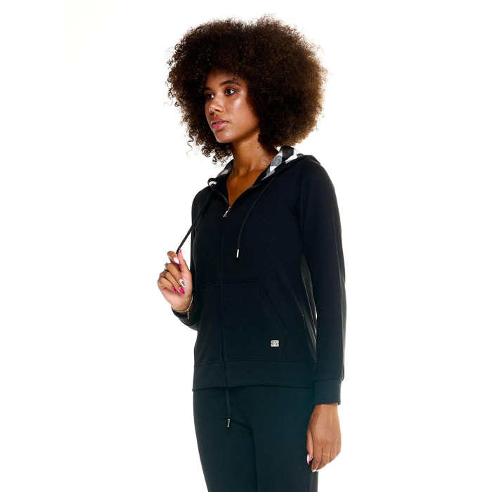 Chándal de mujer Leone con capucha Chándal ocio con cremallera completa