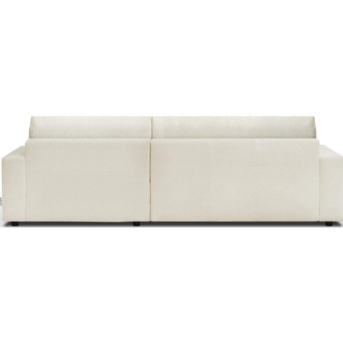 Canapé d'angle droit convertible 3 places en tissu bouclé - ARTY