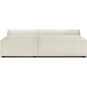 Canapé d'angle droit convertible 3 places en tissu bouclé - ARTY