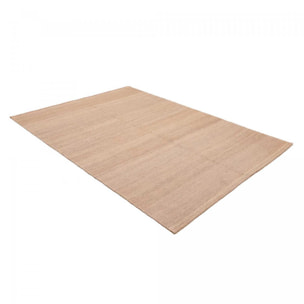 Tapis kilim, faux uni authentique, tissé à plat en laine