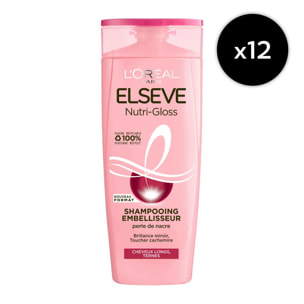 Lot de 12 - Shampooing Cheveux Ternes Nutri-Gloss Elsève 350ml