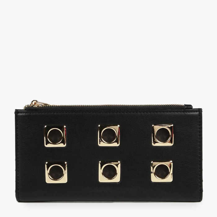 Portafoglio nero e dorato