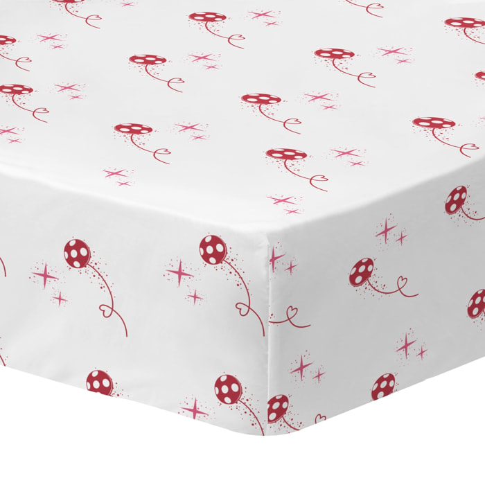 Drap-housse imprimé 100% coton MIRACULOUS LADYBUG