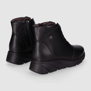 Botines de Piel - Negro - Tacón: 3 cm