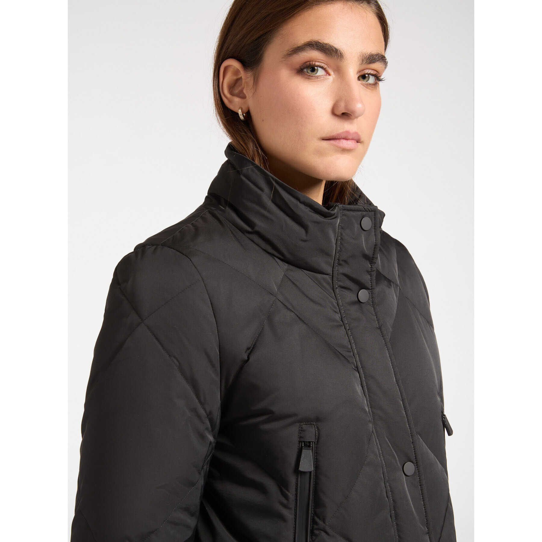 Elena Mirò - Piumino in nylon mat - Nero