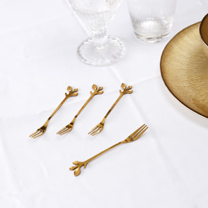 Fourchette A Dessert Doree X4