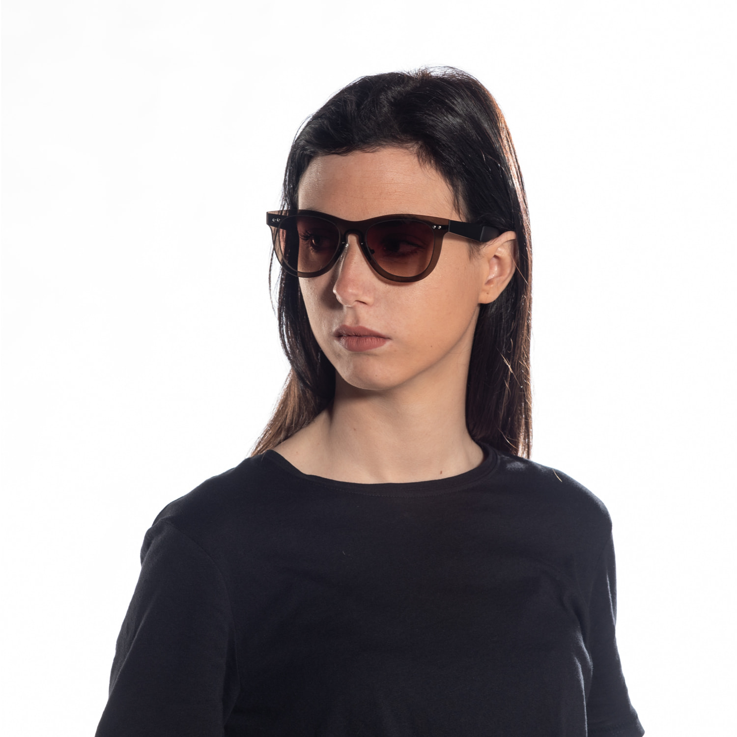 Gafas de sol OCEAN FLORENCIA - Marrón transparente exterior con marrón degradado interior con patillas en negro mate