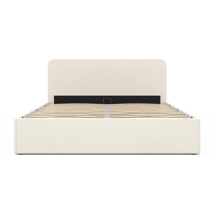 Lit coffre Louise 160x200cm tissu bouclette