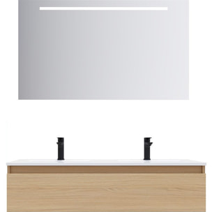 Ensemble double vasque 1 tiroir + miroir - HUDSON