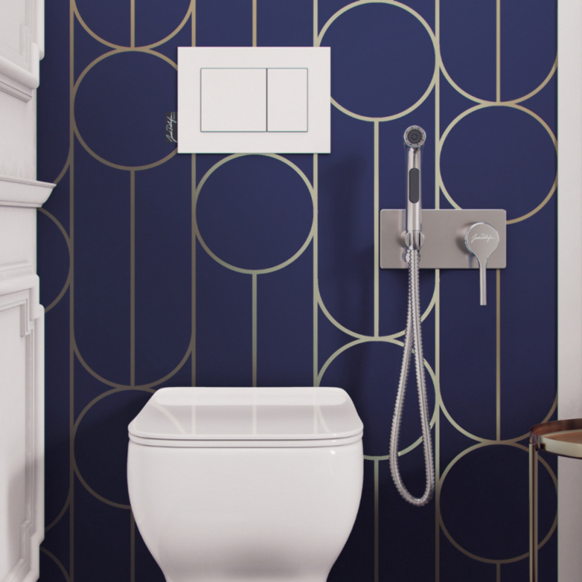 Douchette WC avec mitigeur encastré Elate + corps encastré