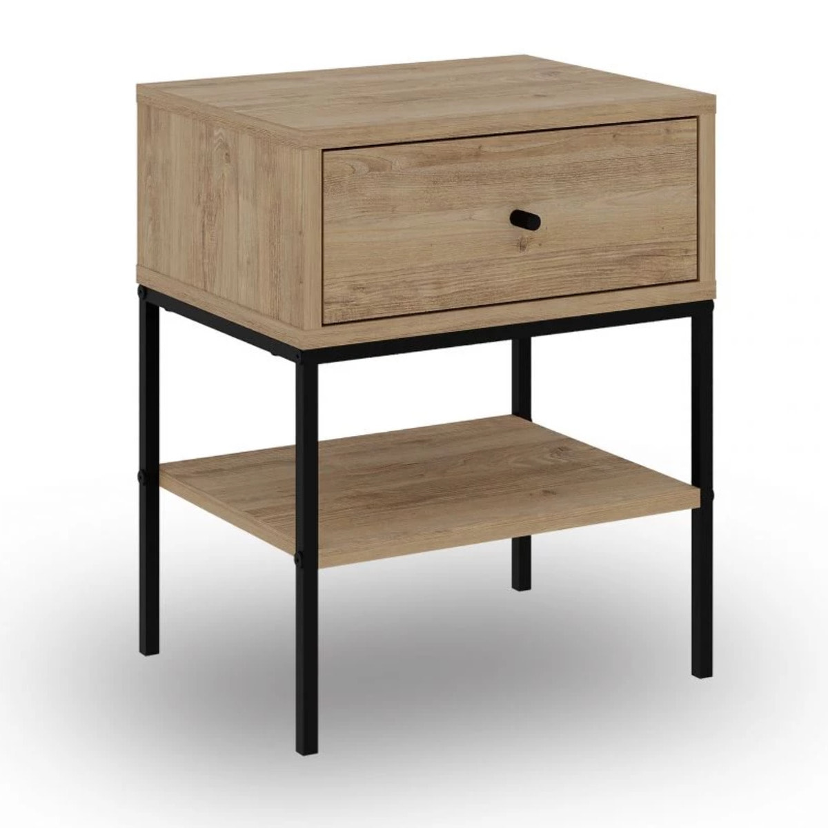 Mesita de noche Svala Roble Negro
