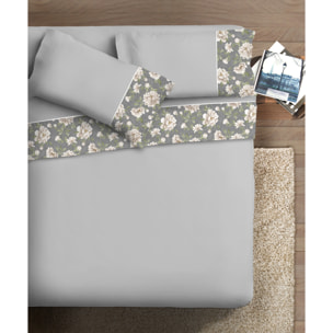 Completo letto Armonie IPERSAN Puro Cotone Corolla Grigio