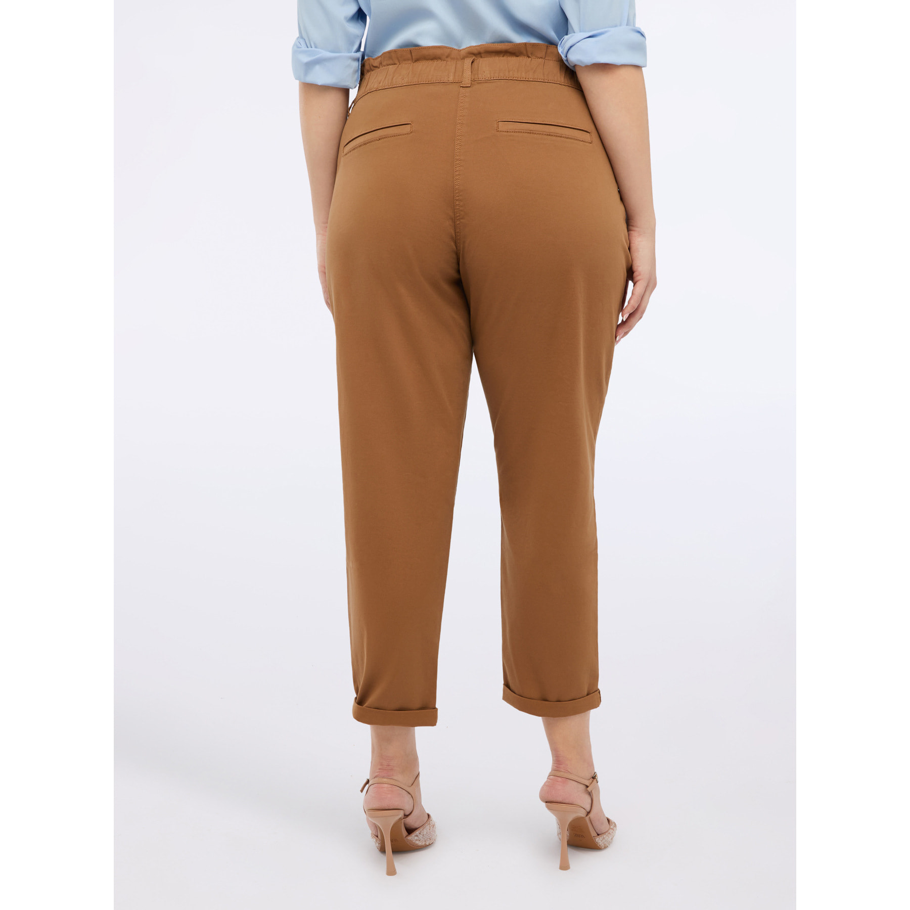 Fiorella Rubino - Pantaloni balloon in misto cotone - Marrone
