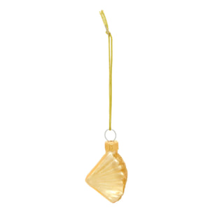 Lot de 5 suspensions de sapin fruits en verre 6 cm